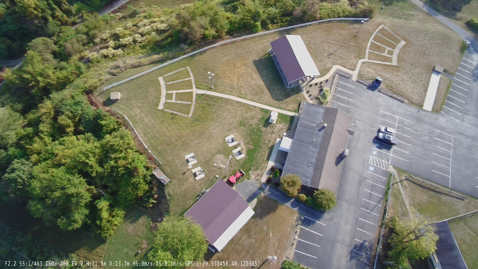 overhead picture of trap shoot fields