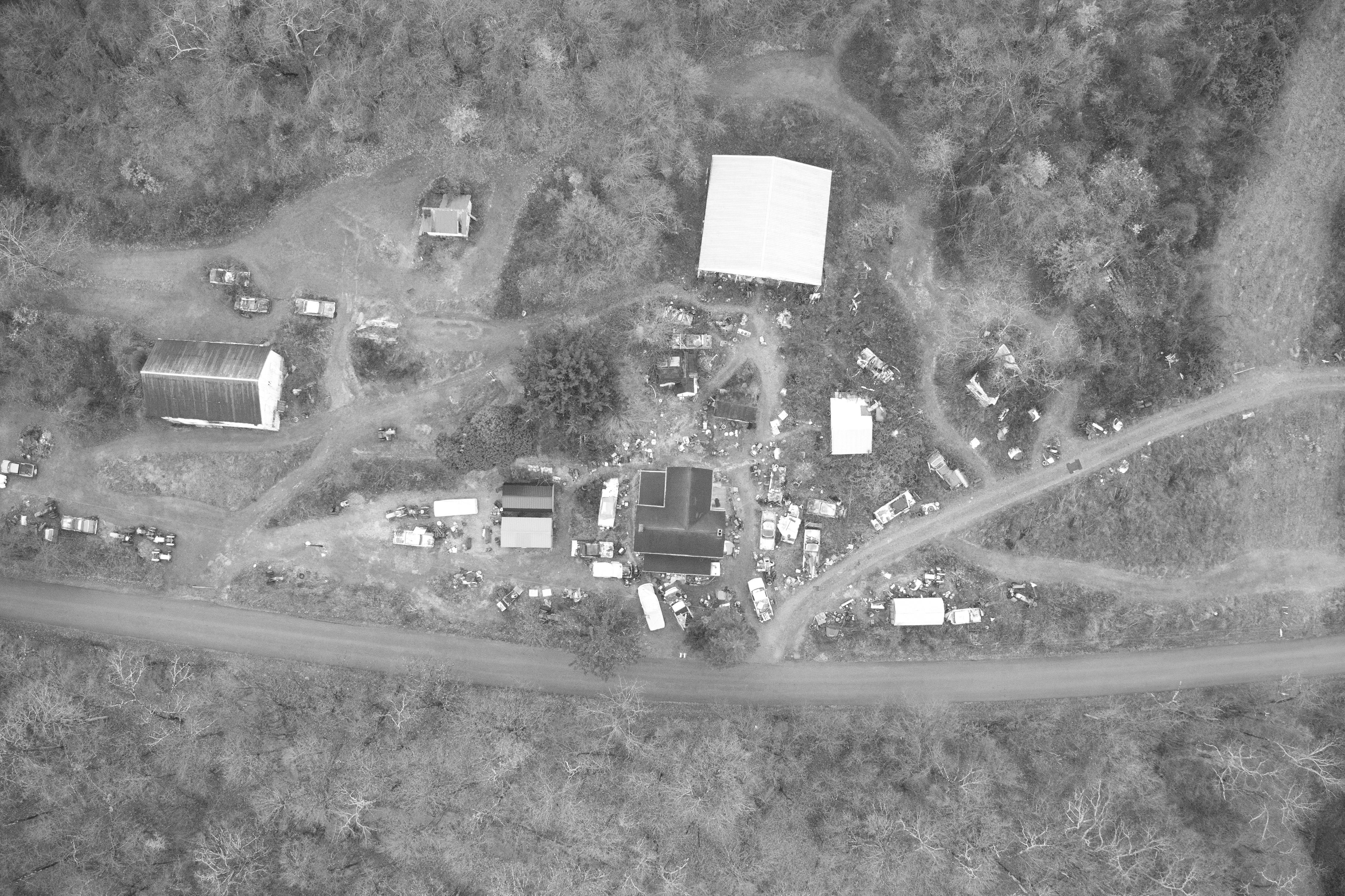 Personal junkyard., Carroll Twp., PA (black & white)