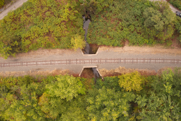 Railroad tracks. Hancock County, WV (color)