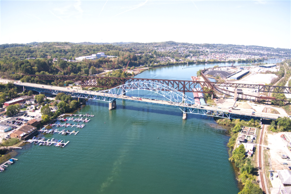 Monongahela River facing north. Speers, Pennsylvania (color)